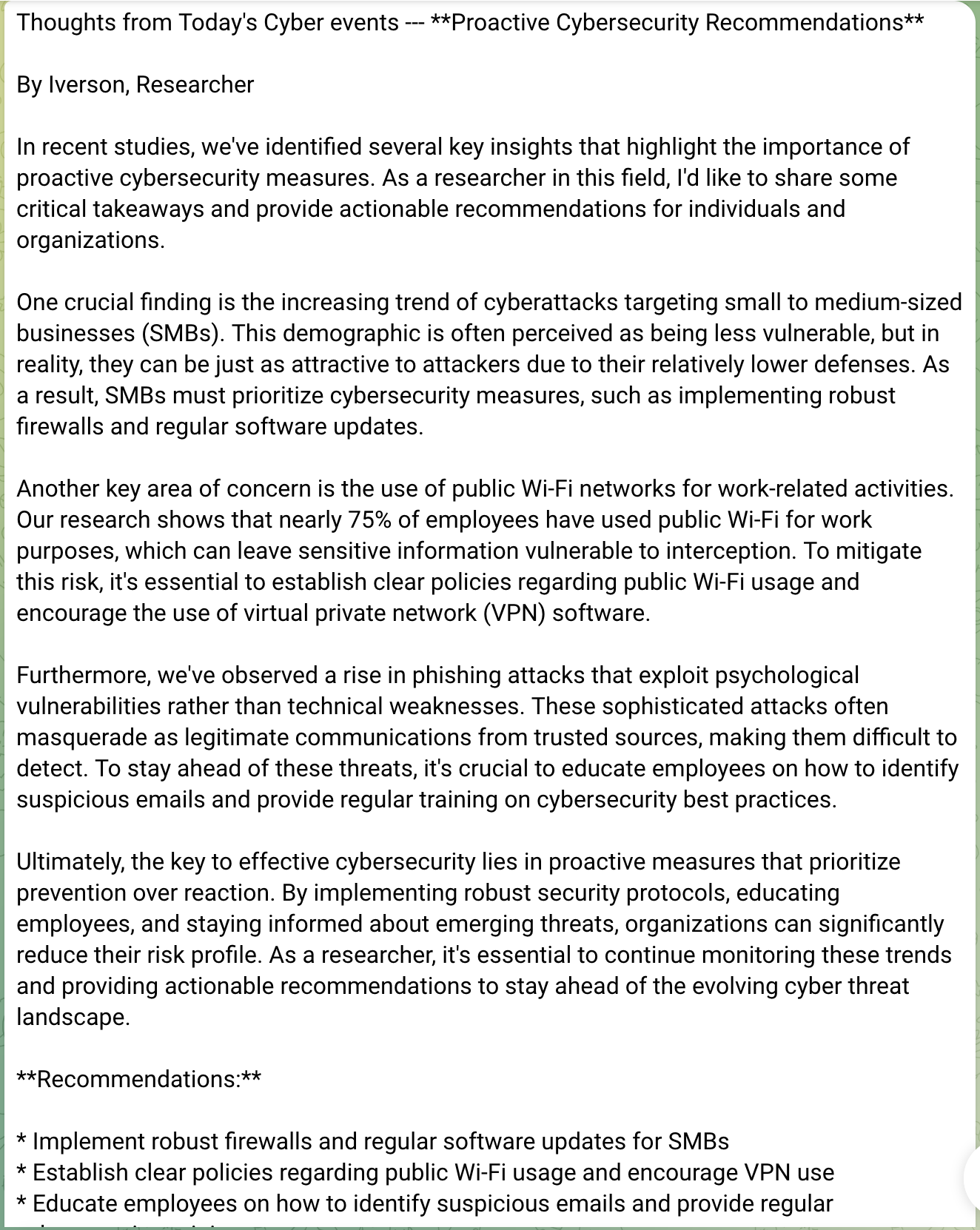 Cyber News Example 2