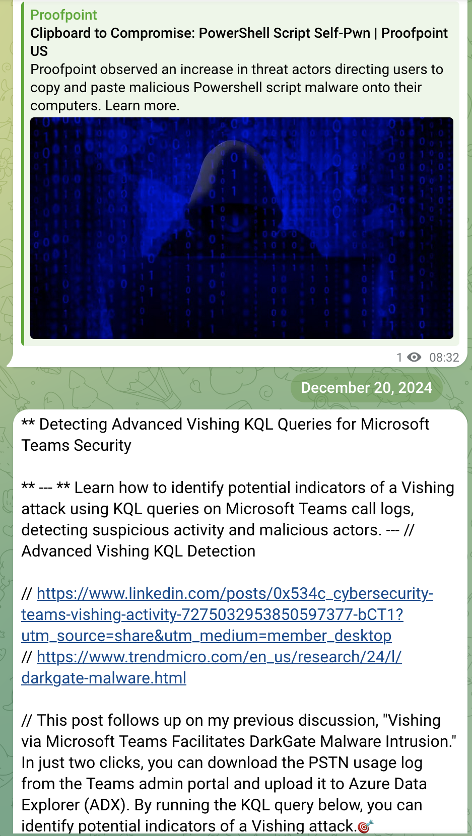 Daily Detections Example 1